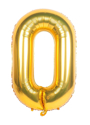 Picture of 40'' Foil Balloon Shape Number 0 - Gold (1pc)