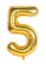 Picture of 40'' Foil Balloon Shape Number 5 - Gold (1pc)