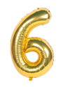 Picture of 40'' Foil Balloon Shape Number 6 - Gold (1pc)