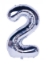 Picture of 40'' Foil Balloon Shape Number 2 - Silver (1pc)