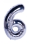 Picture of 40'' Foil Balloon Shape Number 6 - Silver (1pc)