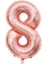Picture of 40'' Foil Balloon Shape Number 8 - Rose Gold (1pc)