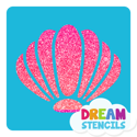 Picture of Sea Shell - 2  Glitter Tattoo Stencil - HP-323 (5pc pack)