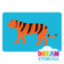 Picture of Walking Tiger Glitter Tattoo Stencil - HP-324 (5pc pack)