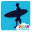 Picture of Surfer - 1 Glitter Tattoo Stencil - HP-354 (5pc pack)