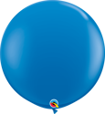Picture of Qualatex 3FT Round - Dark Blue Balloon (2/bag)