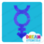 Picture of Non-binary Symbol Glitter Tattoo Stencil - HP-362 (5pc pack)