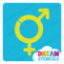 Picture of Bigender Symbol Glitter Tattoo Stencil - HP-367 (5pc pack)
