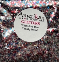 Picture of ABA Loose Chunky Glitter - White-Red-Blue (1oz /28g) 