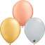 Picture of Qualatex 5" Round - Tri-Color Metallic Assortment (100/bag)  