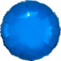 Picture of 17" Anagram Circle Foil Balloon - Metallic Blue (1pc) 