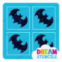 Picture of Mini 4 in 1 Bat Glitter Tattoo Stencil - HP - 396 (5pc pack) 