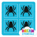 Picture of Mini 4 in 1 Spider Glitter Tattoo Stencil - HP - 397 (5pc pack) 