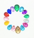 Picture of Tear Drop Gems Mix - Assorted colors and sizes - 14-18 mm  (15 pc.) (AG-TDM)