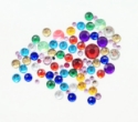 Picture of Tiny Round Gems Mix - Assorted colors and sizes - 6-10 mm  (56 pc.) (AG-TRGM)