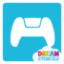 Picture of Gaming Controller Glitter Tattoo Stencil - HP-414 (5pc pack)